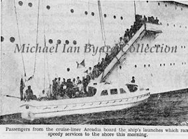 Passengers boarding ships Launch at Picton,